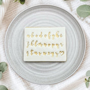 Script Lowercase Alphabet Stamps