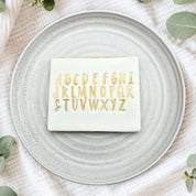 Script Uppercase Alphabet Stamps