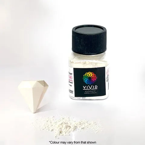 VIVID PLATINUM WHITE EDIBLE METALLIC DUST 10G