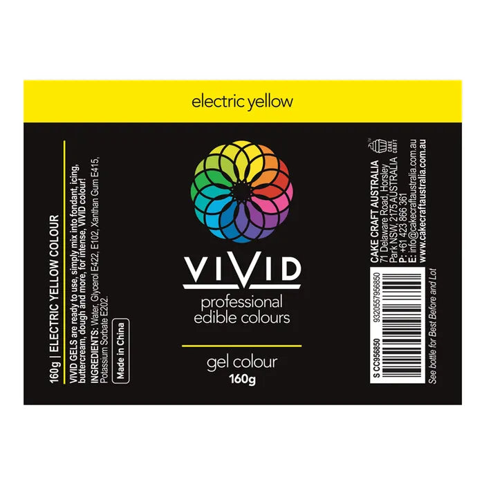 VIVID ELECTRIC YELLOW GEL COLOUR 160g