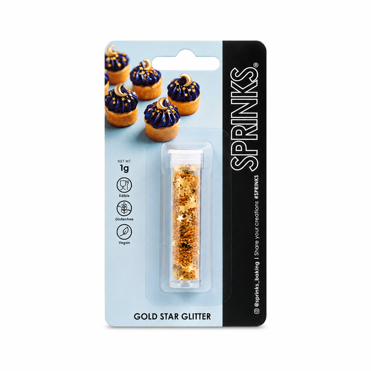 Gold Glitter Star Shapes (1g)