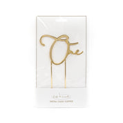 One Gold Metal Cake Topper