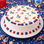 Rocketship Edible Image Template