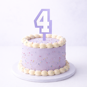 4 Lavender+White Layered Acrylic Cake Topper