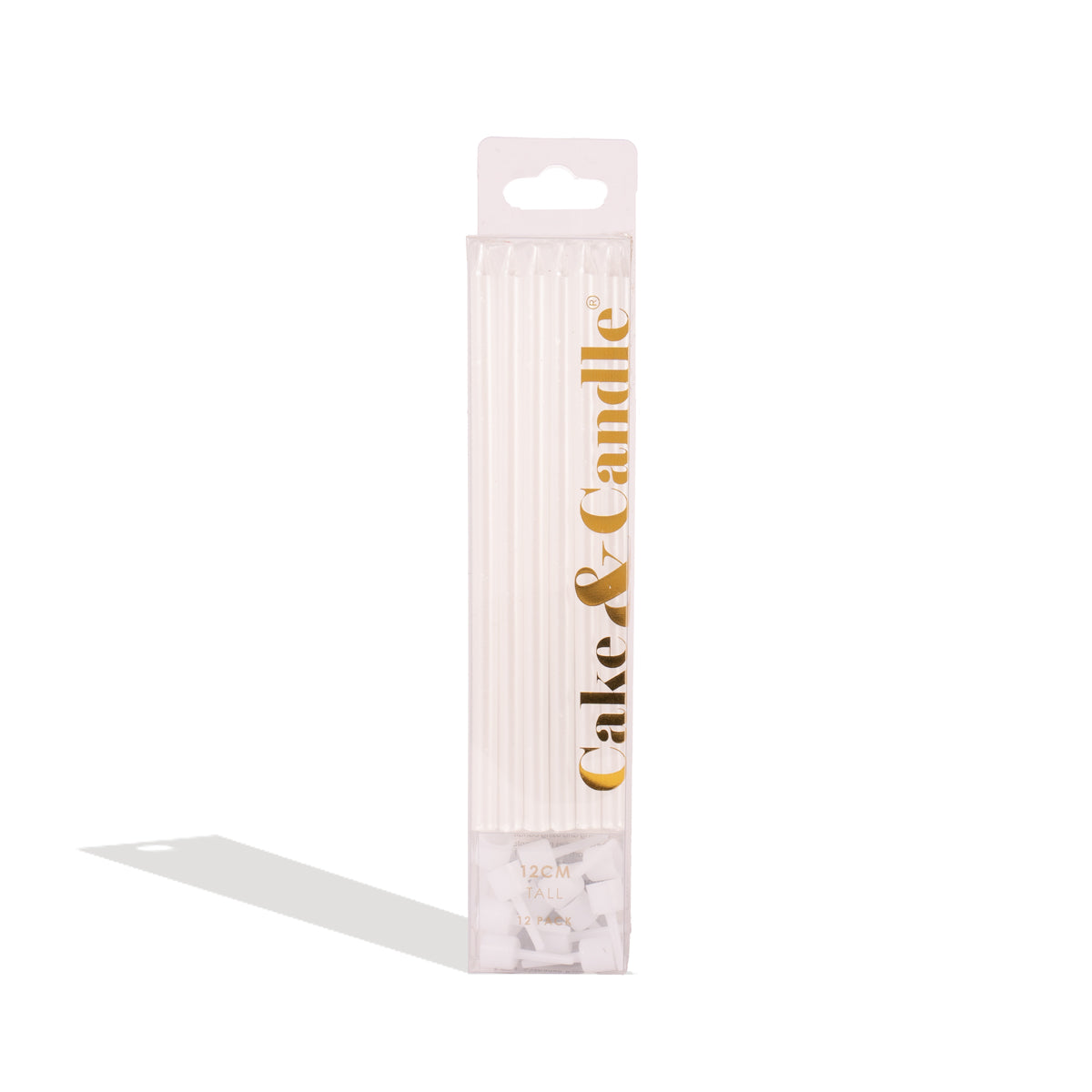 Candles PEARL WHITE 12cm pack 12