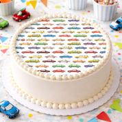 Assorted Cars Edible Image Template