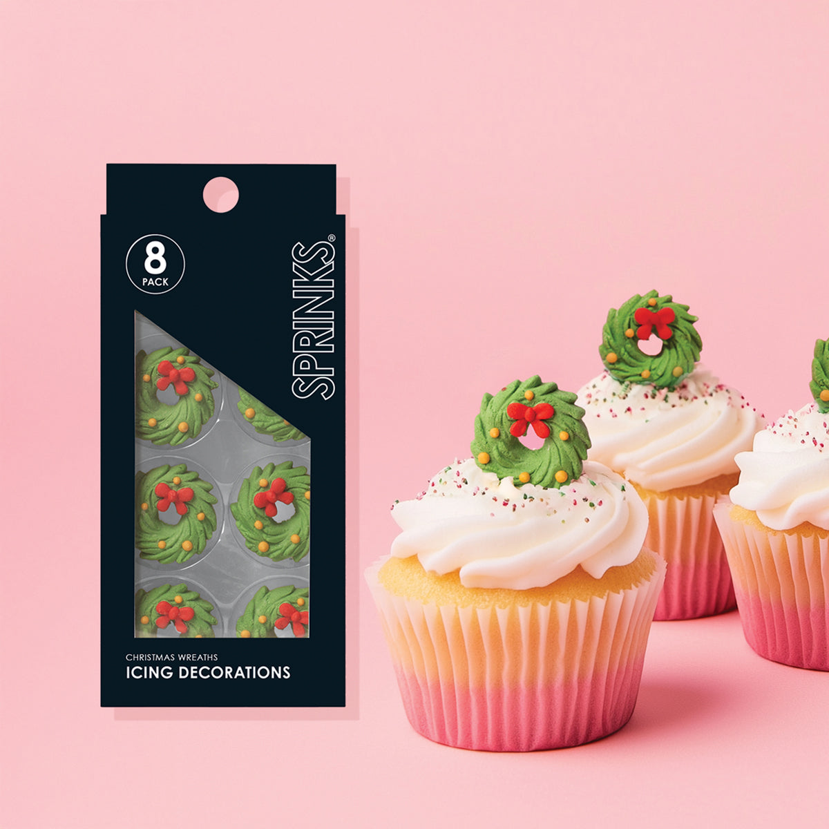 SPRINKS SPRINKLE WREATHS Icing Decorations 8 pieces