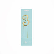 Number 3 Gold Metal Cake Topper