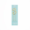 Number 3 GOLD Metal Cake Topper