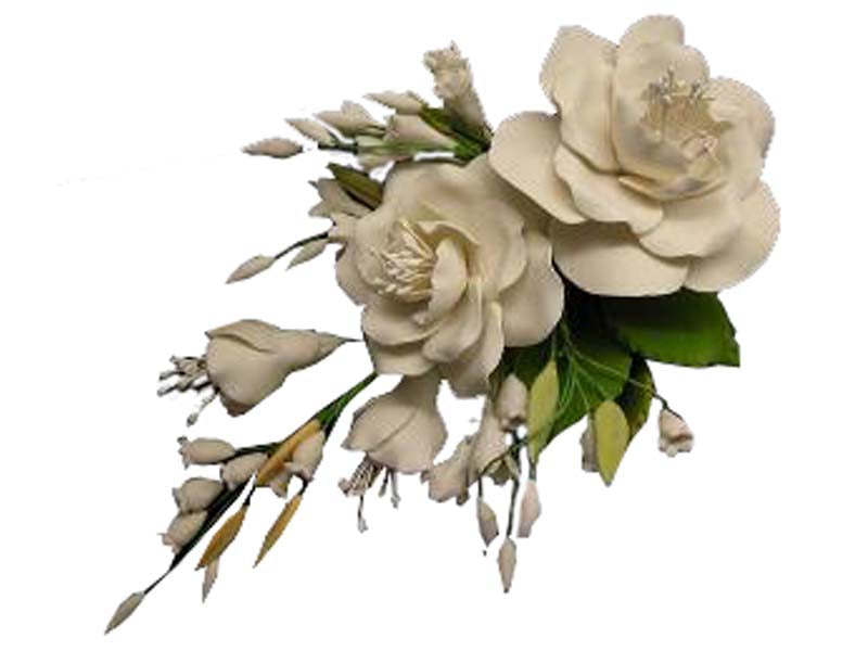 Amber Queen Gumpaste Rose Spray IVORY