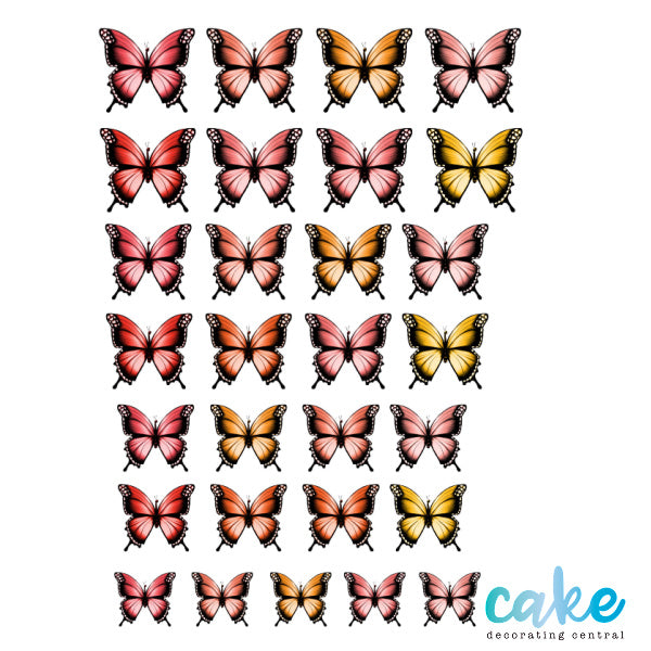 Autumn Butterflies Wafer Paper