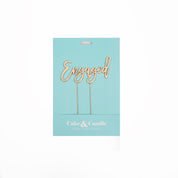 Engaged Rose Gold Metal Cake Topper