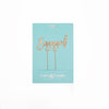 ENGAGED ROSE GOLD Metal Cake Topper
