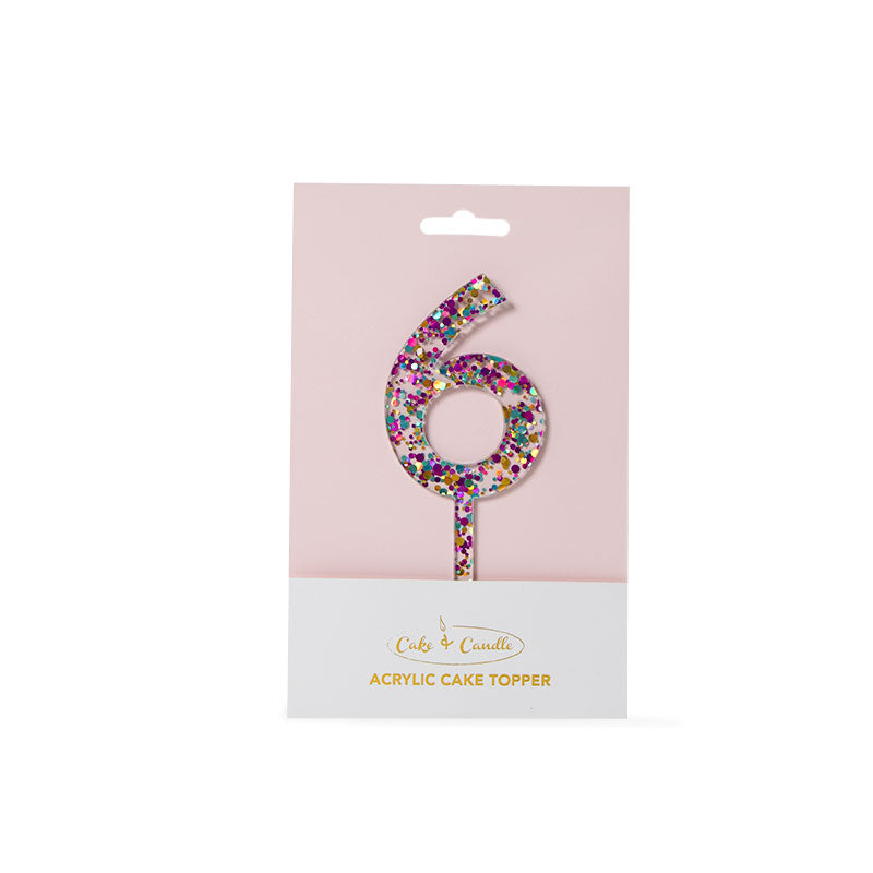 Cake Topper RAINBOW GLITTER 6