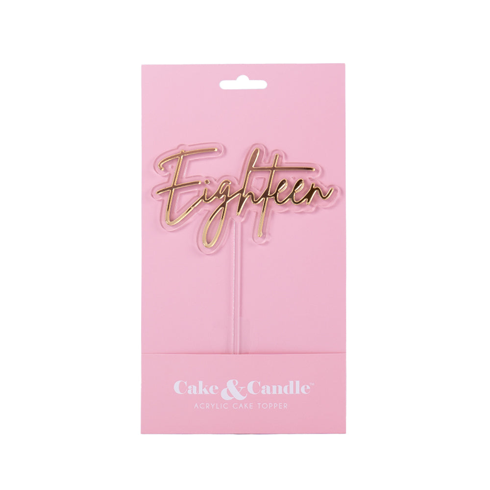 EIGHTEEN GOLD + OPAQUE Layered Cake Topper