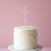 Fine Gold Cross Metal Cake Topper