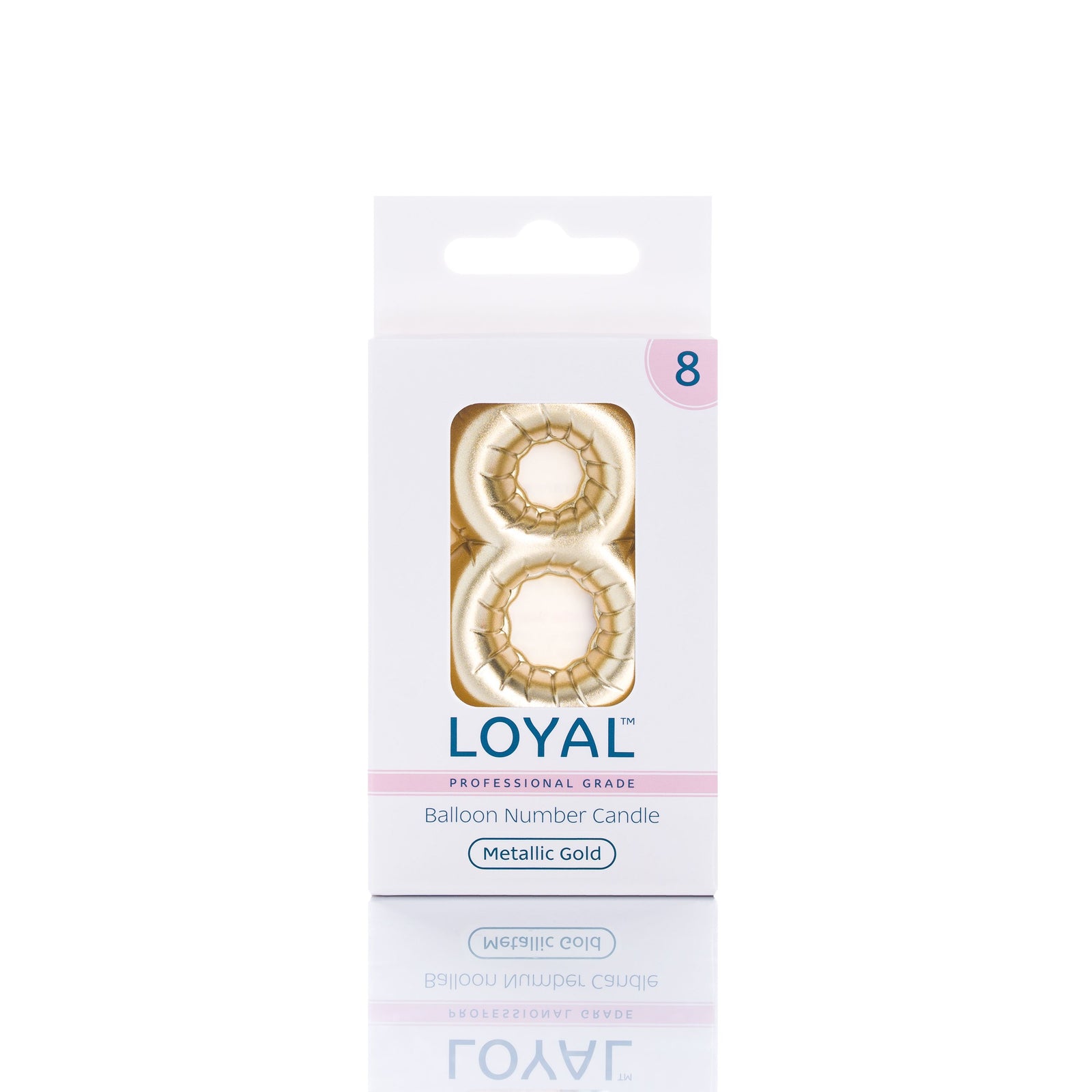 Gold Metallic Balloon Candle No 8