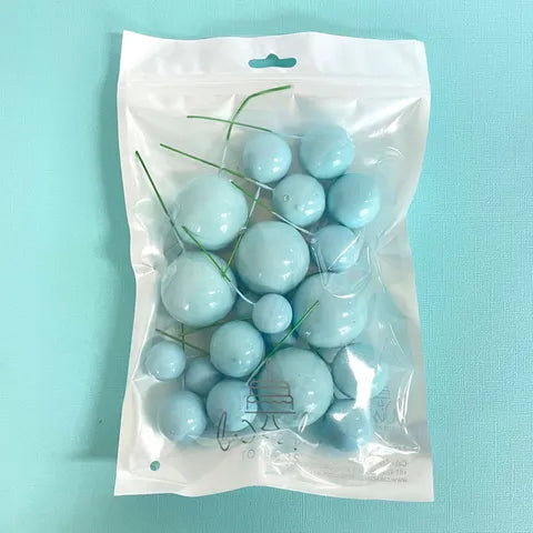 BABY BLUE FOAM BALL TOPPER 20 PACK