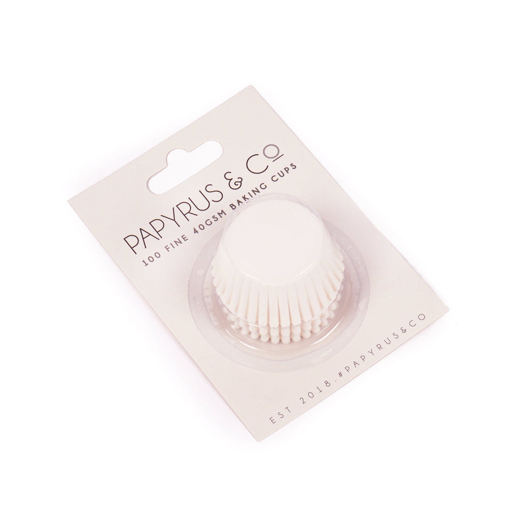 Greaseproof Baking Cups Mini White