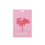 Eighteen Pink Opaque + Pink Layered Cake Topper