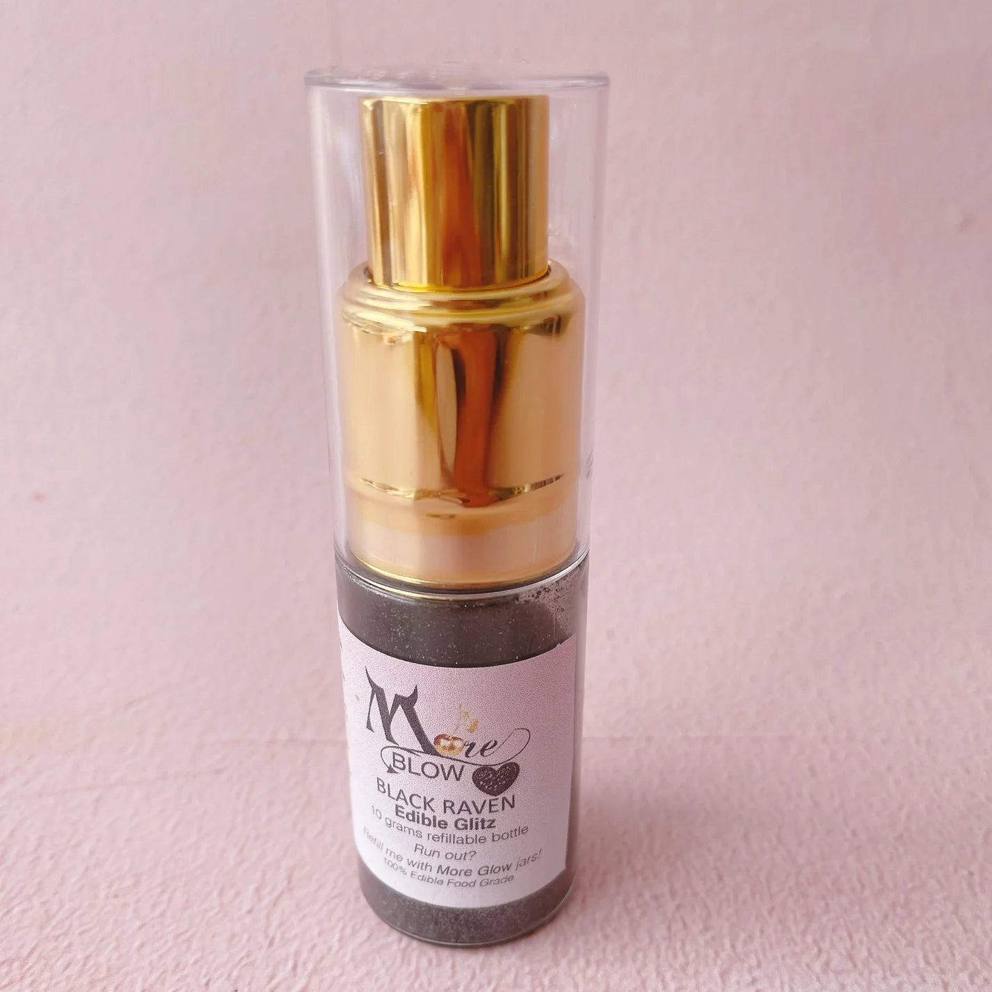 MORE BLOW Raven Black Glitz Puffer