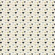 Black & Gold Heart Transfer Sheet