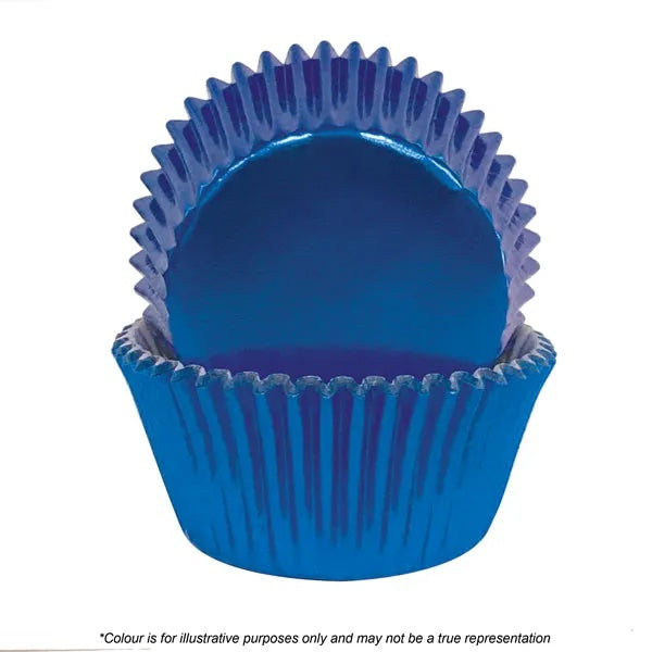 Blue Mini Foil Baking Cups 72 Pack