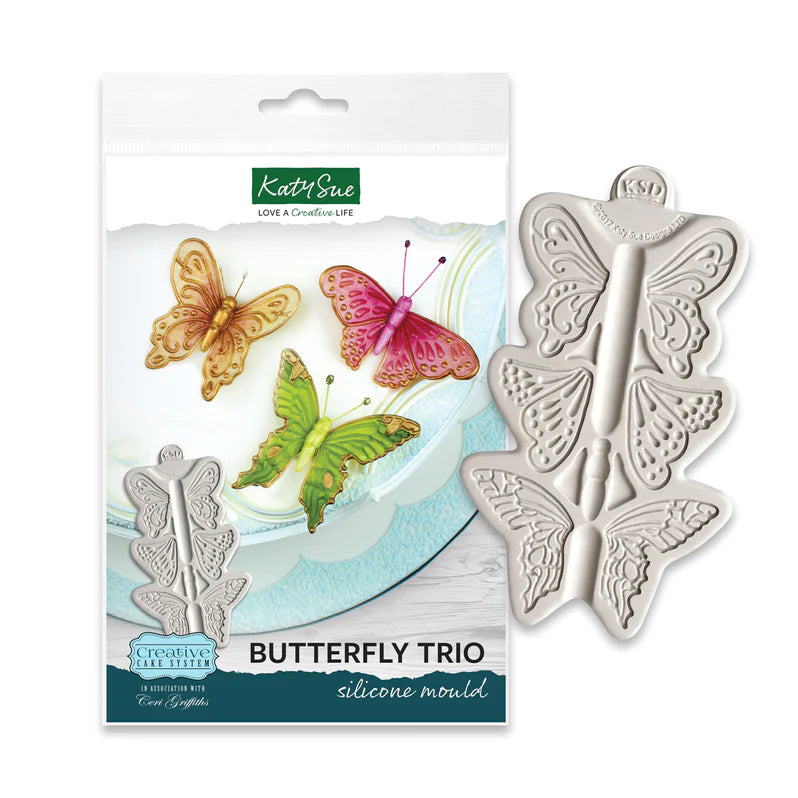 Katy Sue Butterfly Trio Silicone Mould