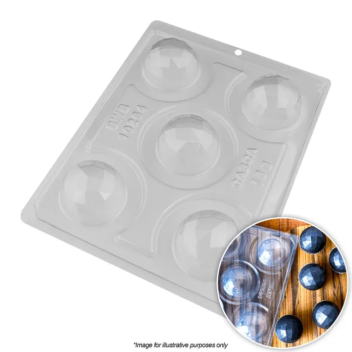 BWB GEODE SPHERE 50MM CHOC MOULD (3PCE)