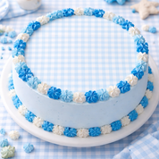 Blue Gingham Edible Image Template