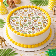Jungle Animals Edible Image Template