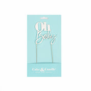 Oh Baby Silver Metal Cake Topper