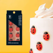 Ladybug Icing Decorations 10 pieces