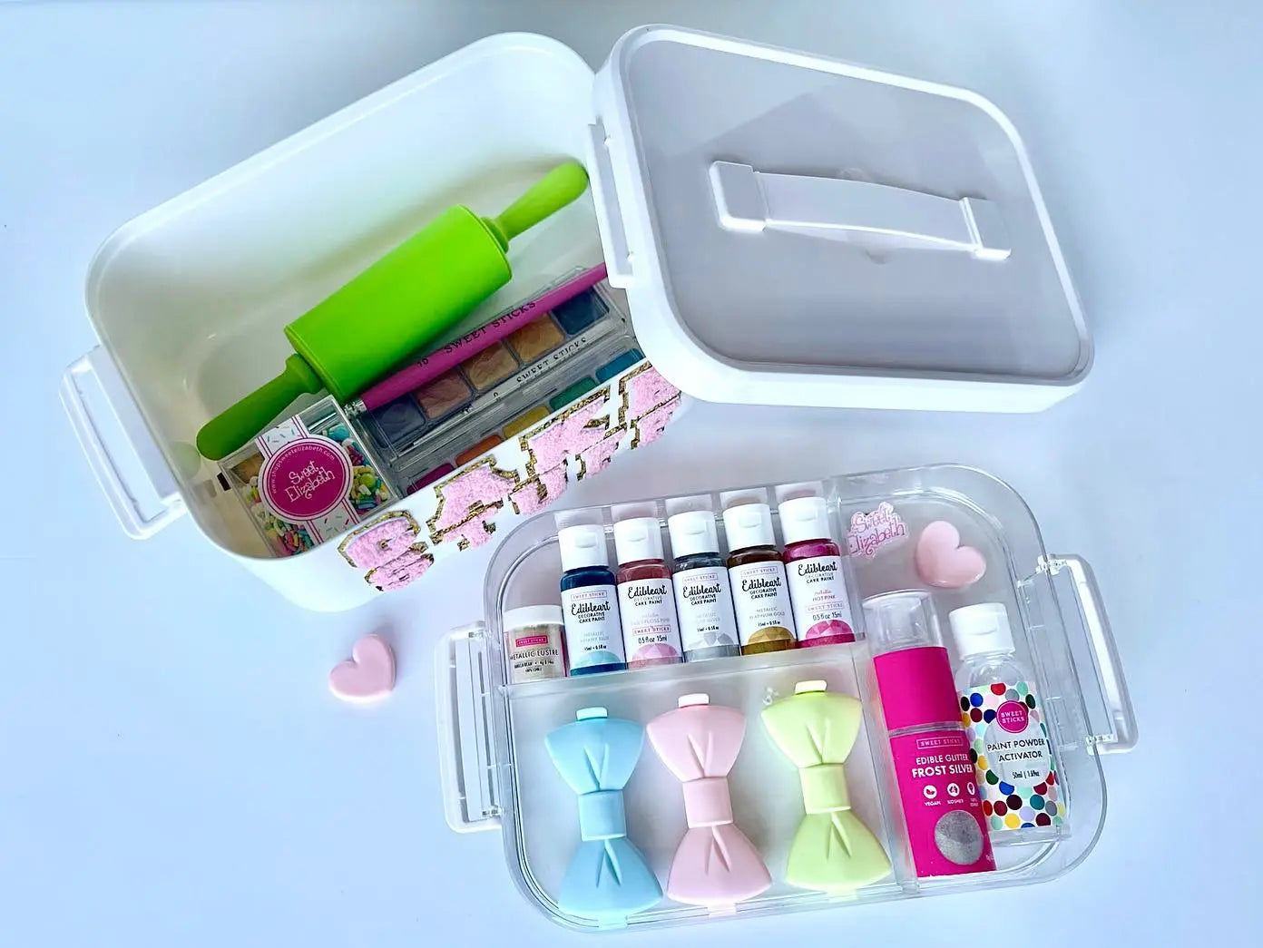 CAKE STUFF Glitter Storage Box Teal By Sweet Elizabeth