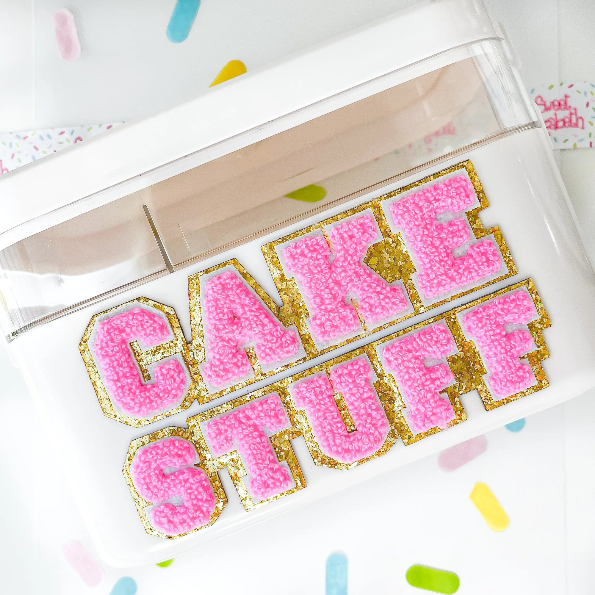 CAKE STUFF Glitter Storage Box Pink By Sweet Elizabeth