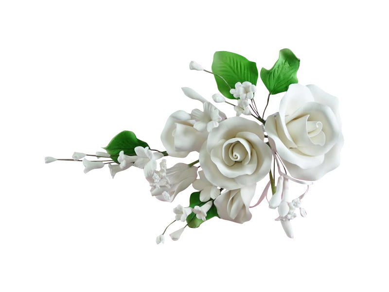 Australian Rose Medium Flower Spray WHITE