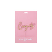 Congrats Gold + Opaque Layered Cake Topper