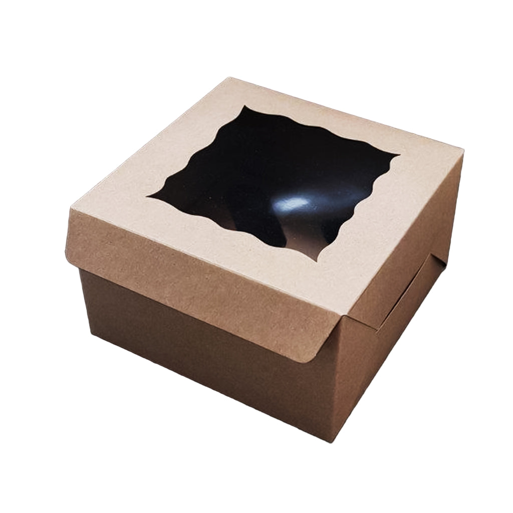 Cupcake Box BROWN holds 4