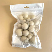 Cream Foam Ball Topper 20 Pack