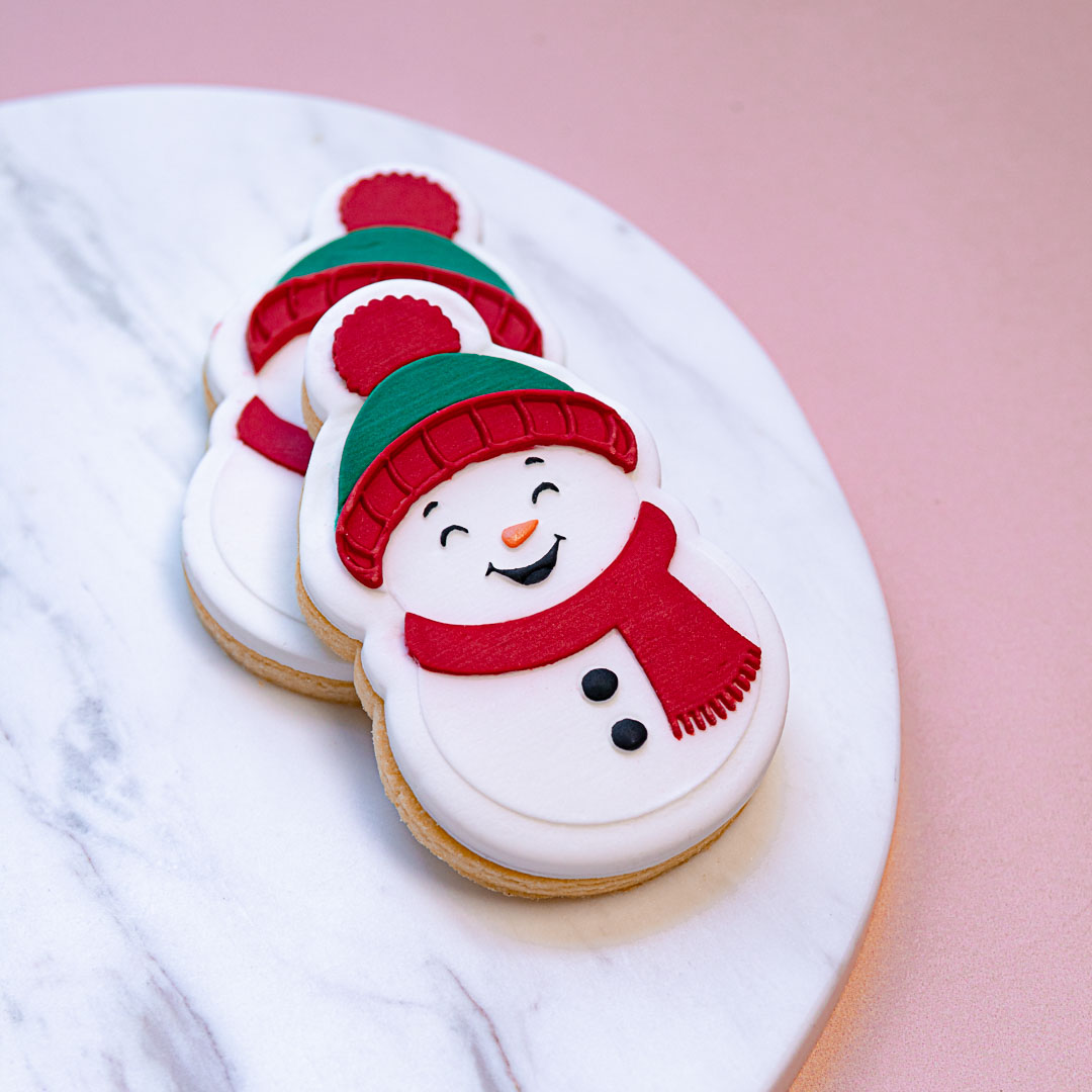 Lulu & Stone CUDDLY SNOWMAN COOKIE STAMP + CUTTER