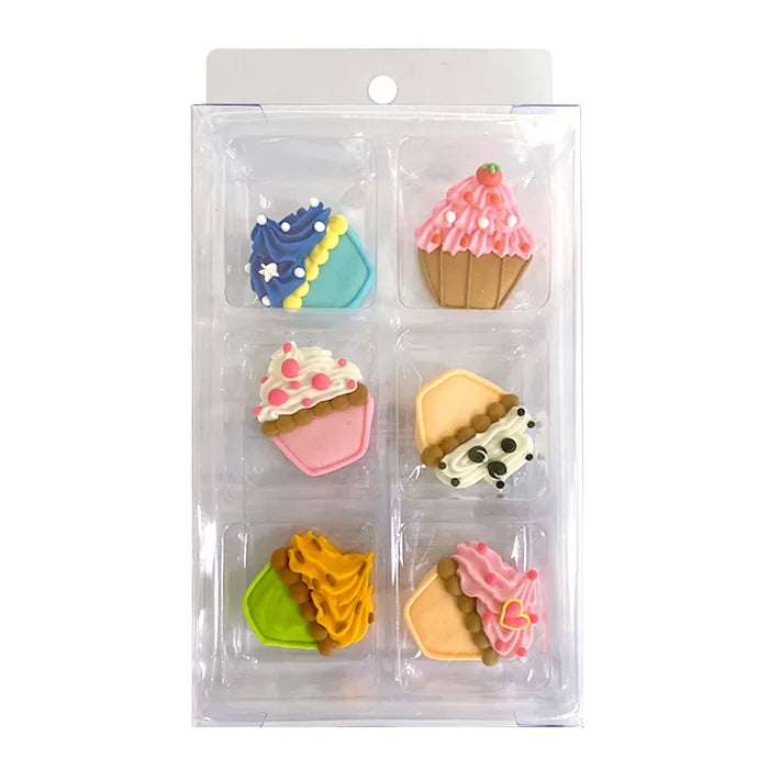 Sugar Decorations CUPCAKES 6 PIECE