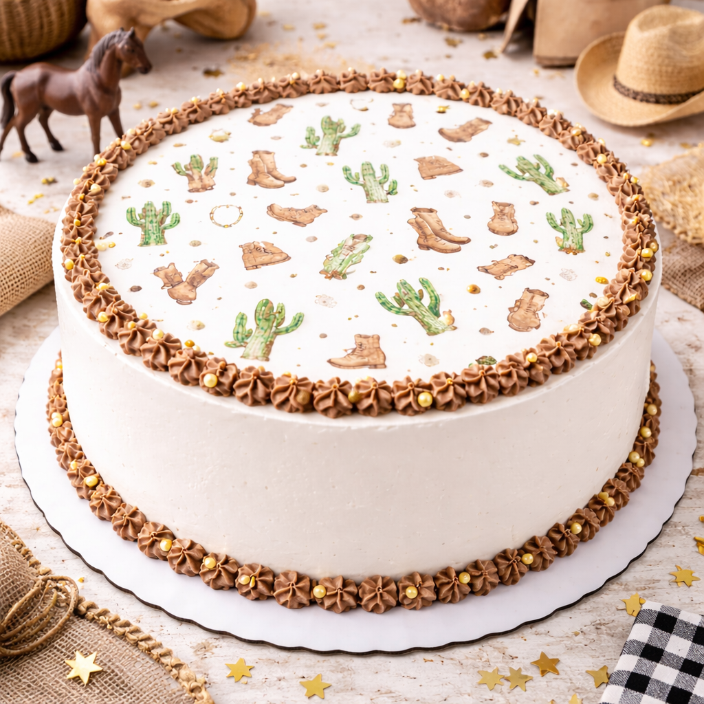 Western Pattern Edible Image Template