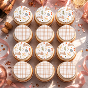Neutral Easter Cupcake Edible Image Template