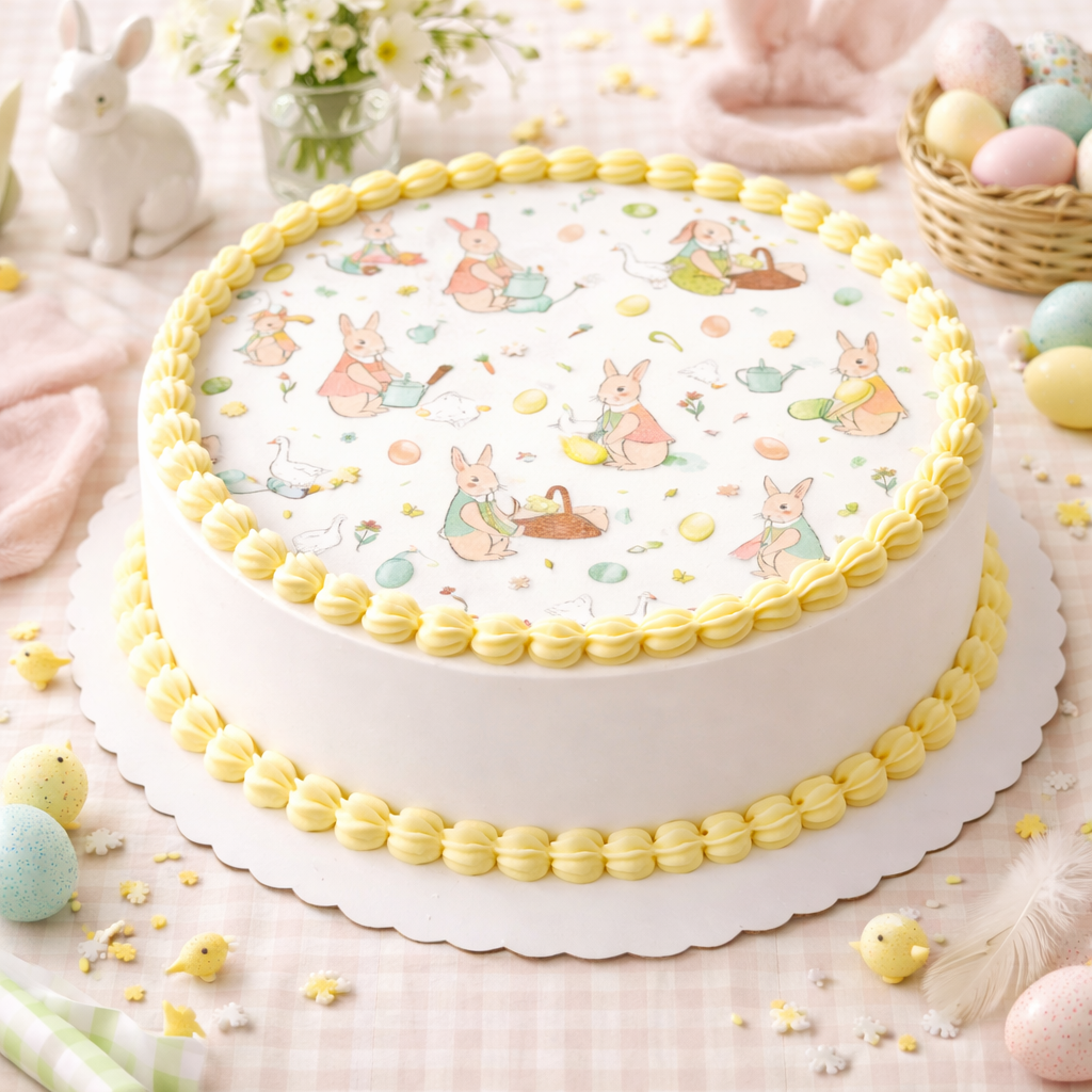 Watercolour Rabbit Edible Image Template