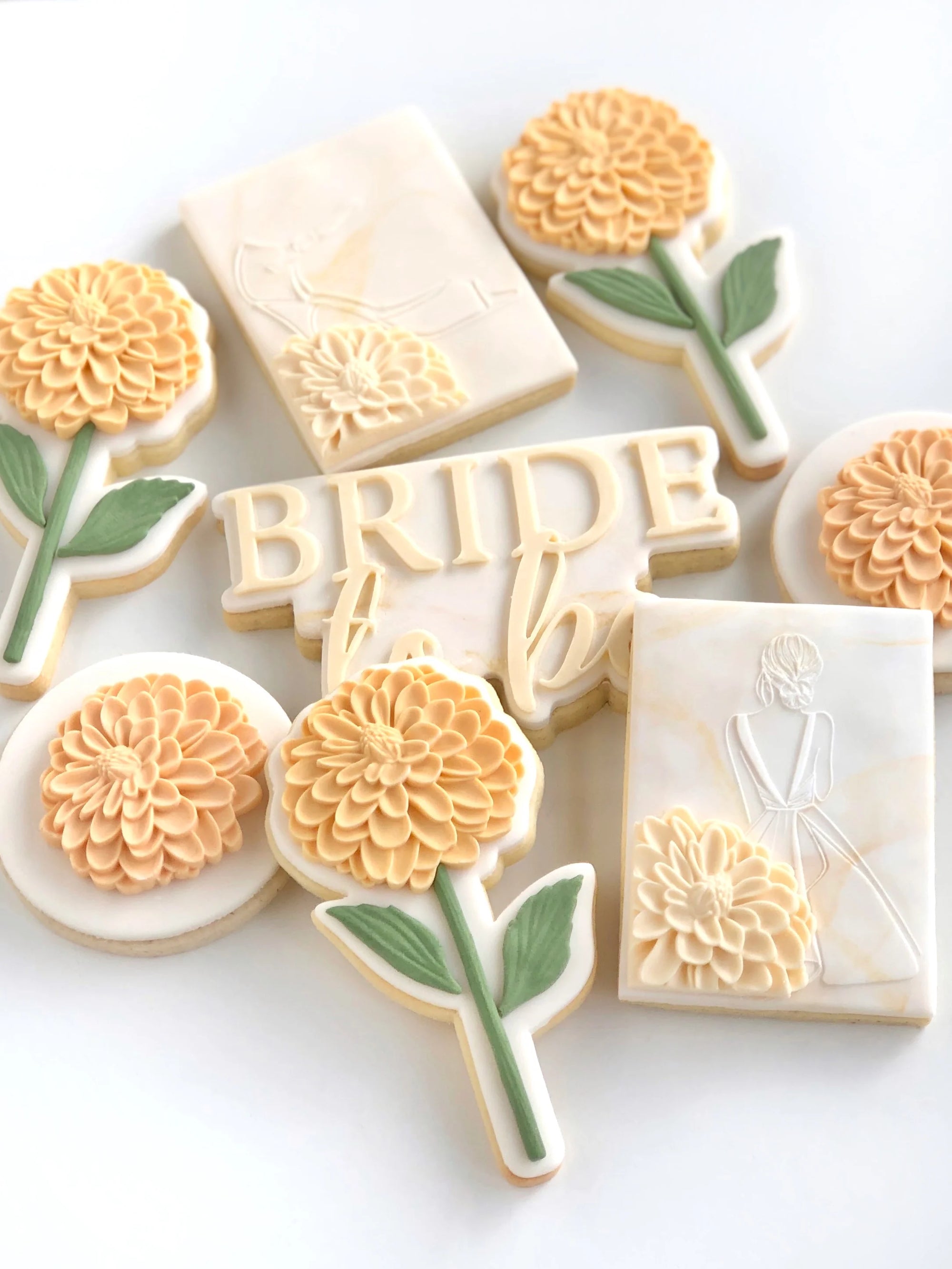 Dahlia silicone mould + cutter set by Little Bikkie