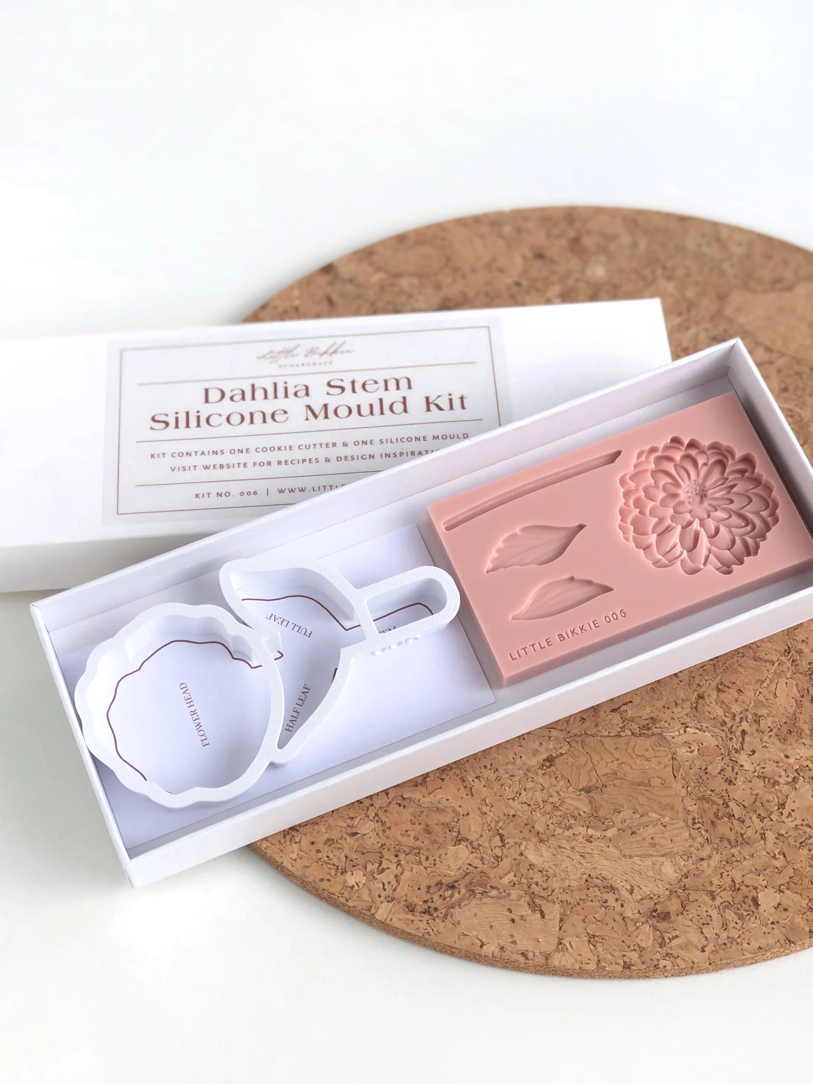 Dahlia silicone mould + cutter set by Little Bikkie