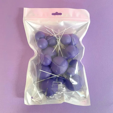DARK PURPLE FOAM BALL TOPPER 20 PACK