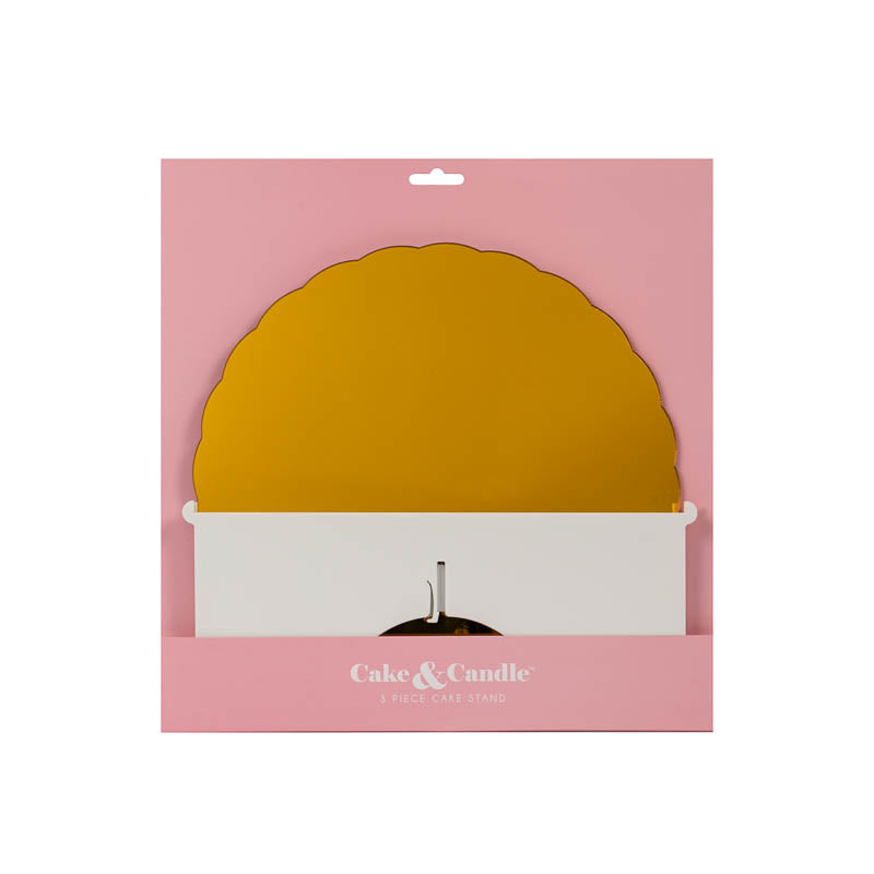 Gold + White Plateau Gateau 3-Piece Cake Stand