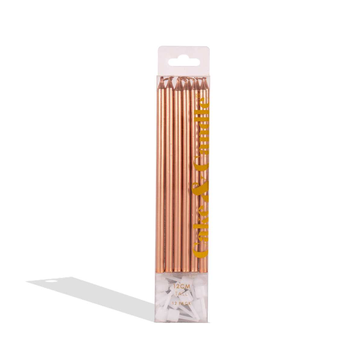 Rose Gold 12cm Candles 12 Pack