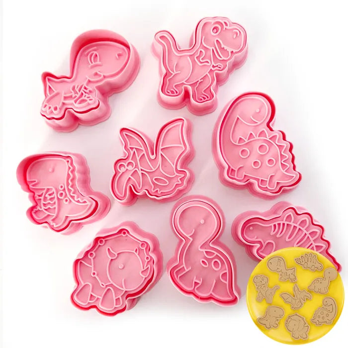 DINOSAURS SET COOKIE CUTTERS 8 PIECES
